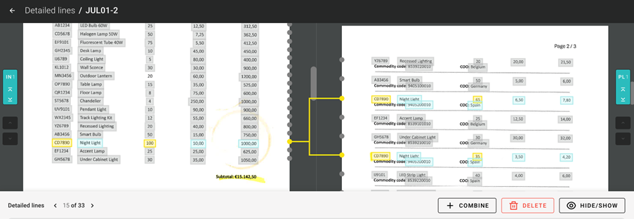 Screenshot of the visualisation